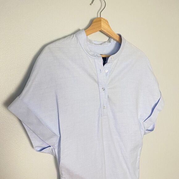 RTA brand Leigh Dolman Sleeve Poplin Shirt Mini Dress - Picture 9 of 12